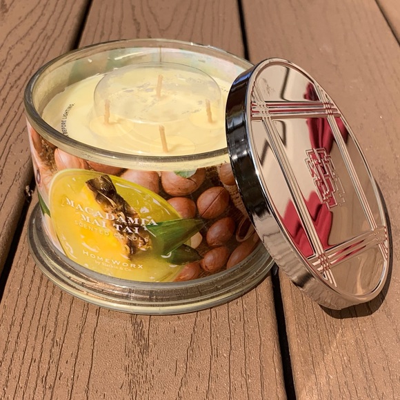 🆕HARRY SLATKIN HOMEWORX “MACADAMIA MIA TAI” 18oz 4-WICK CANDLE —NWT!!! - Picture 4 of 5